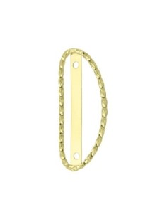 Lowrider Square Twisted Name Plate Trim Gold.